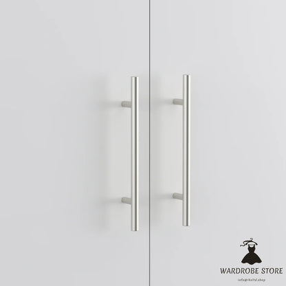 2-Door Wardrobe Cabinet with 1 Drawer Armoire for Bedroom Storage