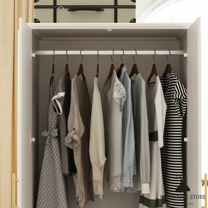 Large Modular Wardrobe with Glass Doors and Drawers